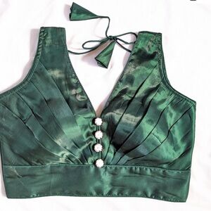 Sari Blouse - Emerald Green